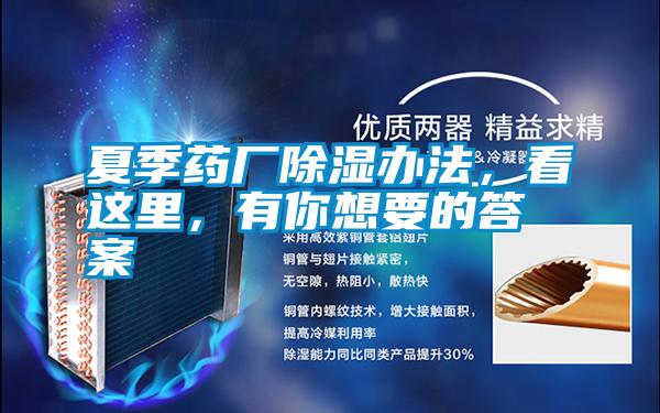 夏季藥廠除濕辦法，看這里，有你想要的答案