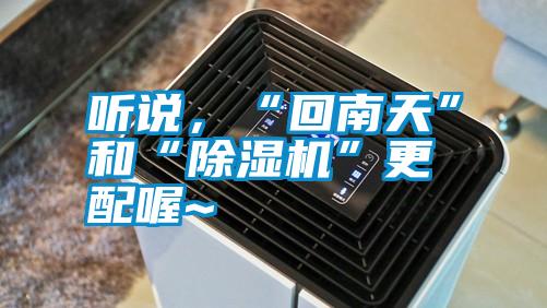 聽說，“回南天”和“除濕機”更配喔~