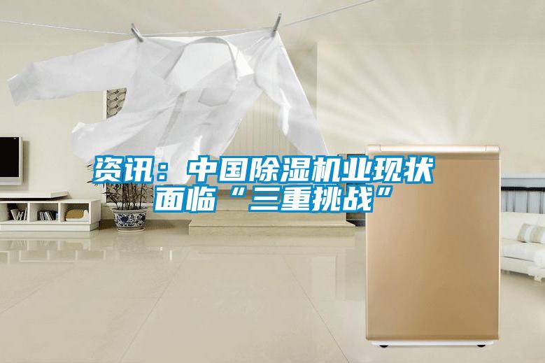 資訊:中國(guó)除濕機(jī)業(yè)現(xiàn)狀 面臨“三重挑戰(zhàn)”
