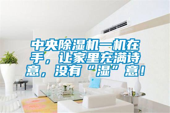 中央除濕機一機在手，讓家里充滿詩意，沒有“濕”意！