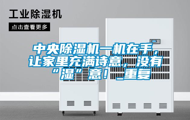 中央除濕機一機在手,讓家里充滿詩意,沒有“濕”意!_重復