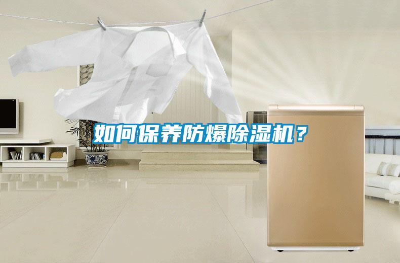 如何保養防爆除濕機？