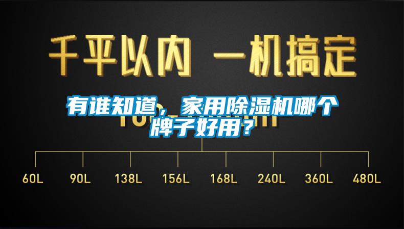 有誰知道，家用除濕機哪個牌子好用？